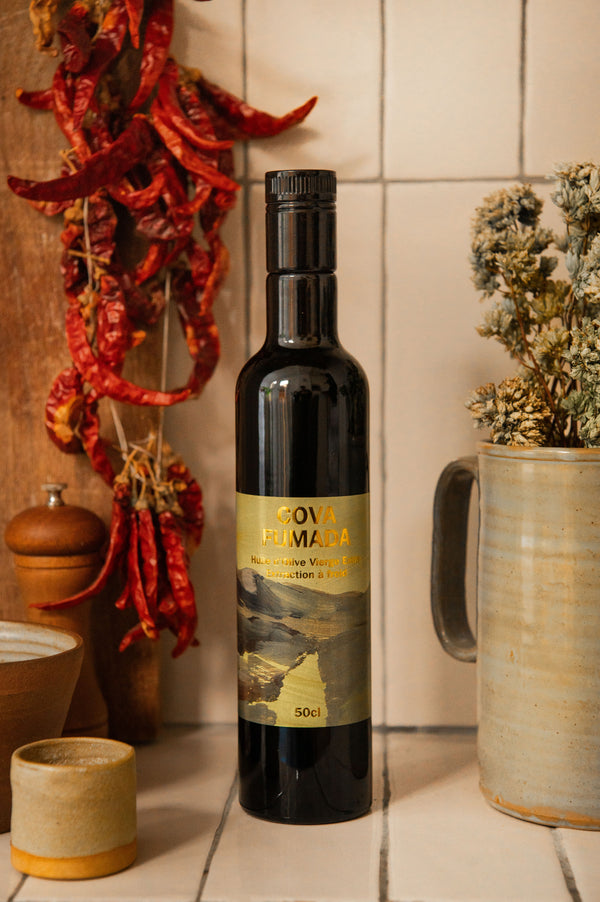 Huile d'olive vierge extra Cova Fumada variété Morruda - Origine Espagne - Fruité vert bio - cuisine