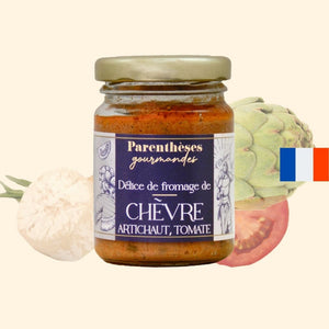 Délice chèvre, artichaut tomate 80g  - Parenthèses Gourmandes - Origine France, epicerie fine, tartinable, apéro, aperitif