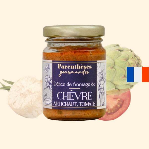 Délice chèvre, artichaut tomate 80g  - Parenthèses Gourmandes - Origine France, epicerie fine, tartinable, apéro, aperitif