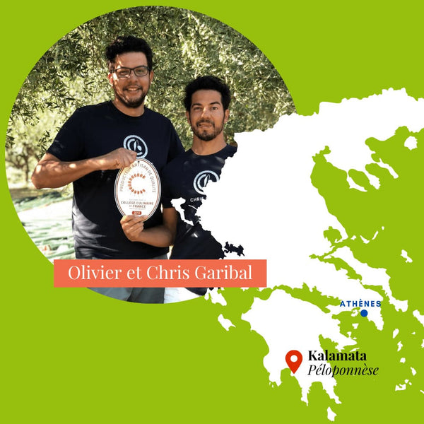 Chris & Olive (Christophe et Olivier Garibal) Fruité vert Huile d'olive vierge extra 100% Koroneiki AOP Kalamata