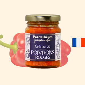 Crème de poivrons rouges 80g  - Parenthèses Gourmandes - Origine France, epicerie fine, tartinable, apéro, aperitif