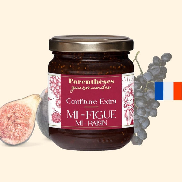 Confiture mi-Figue mi-Raisin 250g  - Parenthèses Gourmandes - Origine France, epicerie fine, confiture, petit-dejeuner