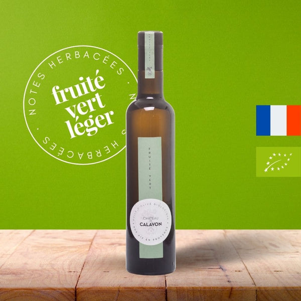 Huile d'olive vierge extra BIO Fruité vert léger - Château de Calavon 50CL