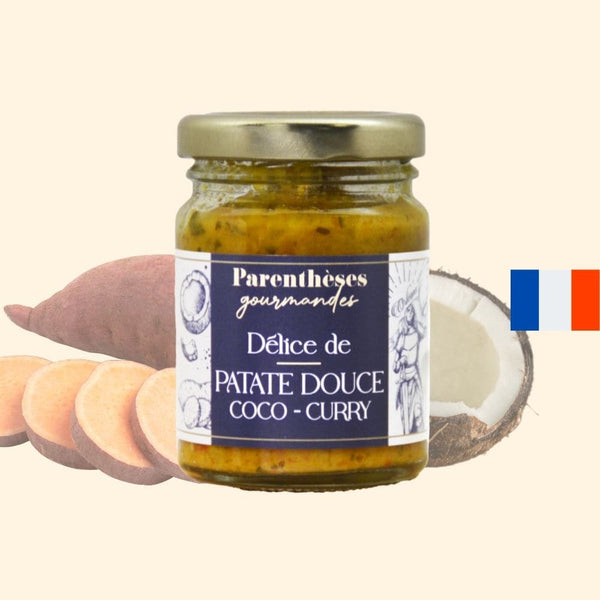 Patate douce curry coco 80g  - Parenthèses Gourmandes - Origine France, epicerie fine, tartinable, apéro, aperitif