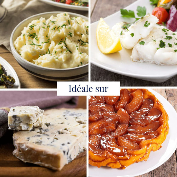 Décoration Montage images : "Idéale sur purée, poisson, fromage et tarte tatin"
